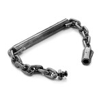 Lockdown Bracelet // Antiqued Steel (7.5"L)