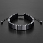 Hematite Adjustable Bracelet // Gray