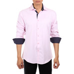 Mason Long Sleeve Button Up Shirt // Pink (S)