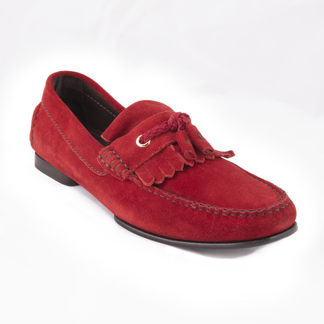 Tom Ford // Suede Loafers // Red (US: 8)