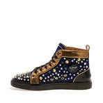 Siseley High-Top Sneaker // Navy + Gold (US: 7)