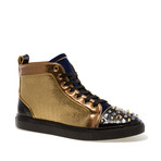 Siseley High-Top Sneaker // Navy + Gold (US: 7)