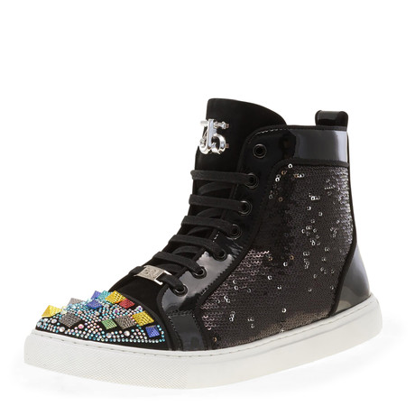 Cromwell High-Top Sneaker // Black Sequin (US: 11)