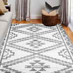 Torino 505 Area Rug // Beige + Gray (2'6" x 8')