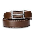 Excel Belt // Gunmetal + Brown