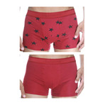 Stars Boxer // Red // Pack of 2 (X-Large)