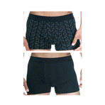 Geometric Boxer // Black // Pack of 2 (Small)