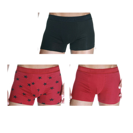 Stars Boxer // Red // Pack of 3 (S)