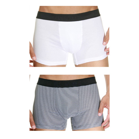 Casual Boxer // Black + White// Pack of 2 (S)