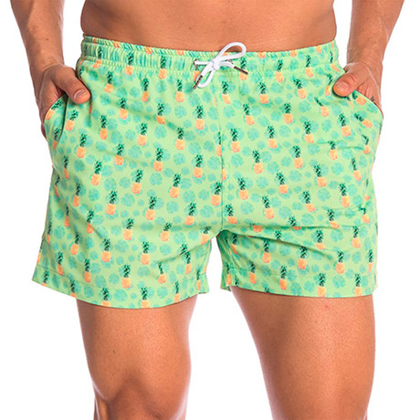 Pineapple Vibes Originals Swim Trunks // Green (S)