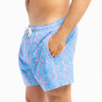 Floral Originals Swim Trunks // Light Blue (L)