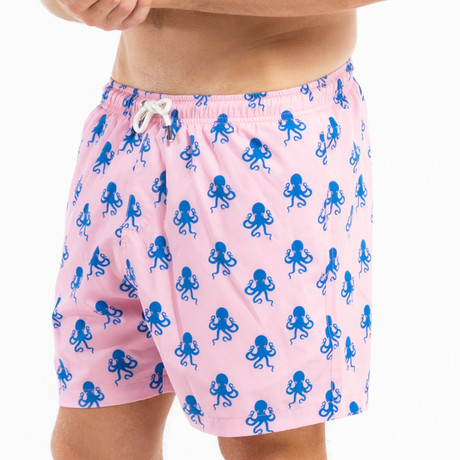 Octopus Classics Swim Trunks // Pink (S)