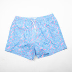 Floral Originals Swim Trunks // Light Blue (L)