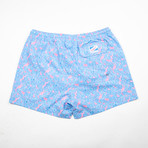 Floral Originals Swim Trunks // Light Blue (S)