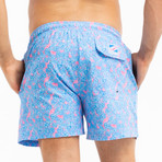 Floral Originals Swim Trunks // Light Blue (L)