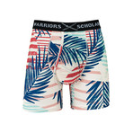 Paradise Cotton Softer Than Cotton Boxer Brief // Blue + Red (S)