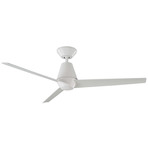 Slim // Indoor + Outdoor 3-Blade Smart Ceiling Fan + LED Light Kit + Remote Control + Wall Cradle (Brushed Aluminum)