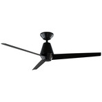 Slim // Indoor + Outdoor 3-Blade Smart Ceiling Fan + LED Light Kit + Remote Control + Wall Cradle (Brushed Aluminum)