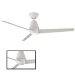 Slim // Indoor + Outdoor 3-Blade Smart Ceiling Fan + LED Light Kit + Remote Control + Wall Cradle (Brushed Aluminum)