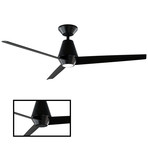 Slim // Indoor + Outdoor 3-Blade Smart Ceiling Fan + LED Light Kit + Remote Control + Wall Cradle (Brushed Aluminum)