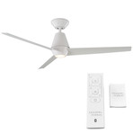 Slim // Indoor + Outdoor 3-Blade Smart Ceiling Fan + LED Light Kit + Remote Control + Wall Cradle (Brushed Aluminum)