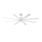 Renegade // Indoor + Outdoor 8-Blade Smart Ceiling Fan + LED Light Kit + Remote Control + Wall Cradle (Matte White)