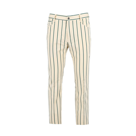 Wool Tailored Pant // Ivory + Green (Euro: 50)