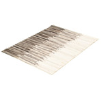 Roxanne // Cowhide Patchwork Rug // Cream + Gray