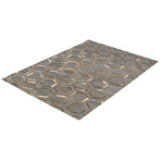 Ana // Cowhide Patchwork Rug // Dark Gray