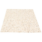 Lucia // Cowhide Patchwork Rug // Ivory + Light Gray