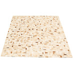 ECARPETGALLERY Cowhide Patchwork // Ivory Rug // 5'5" x 7'8"