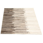 Roxanne // Cowhide Patchwork Rug // Cream + Gray