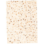 ECARPETGALLERY Cowhide Patchwork // Ivory Rug // 5'5" x 7'8"