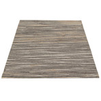 ECARPETGALLERY Cowhide Patchwork // Dark Gray Rug // 5'3" x 7'8"