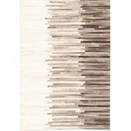 Roxanne // Cowhide Patchwork Rug // Cream + Gray