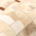 ECARPETGALLERY Cowhide Patchwork // Ivory Rug // 5'5" x 7'8"