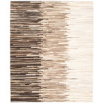 Ashley // Cowhide Patchwork Rug // Brown + Cream