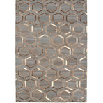 Ana // Cowhide Patchwork Rug // Dark Gray