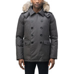 Men's Kato Peacoat // Steel Gray (XS)
