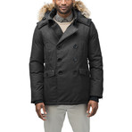 Men's Kato Peacoat // Heather Black (XS)