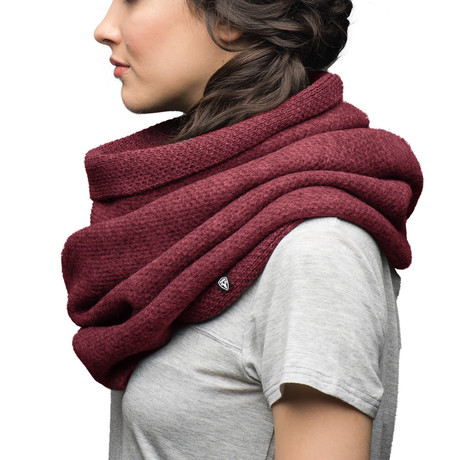 Unisex Infinity Scarf // Earth Red Heather