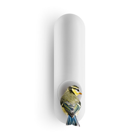 Wall Mounted Bird Feeder Tube // White