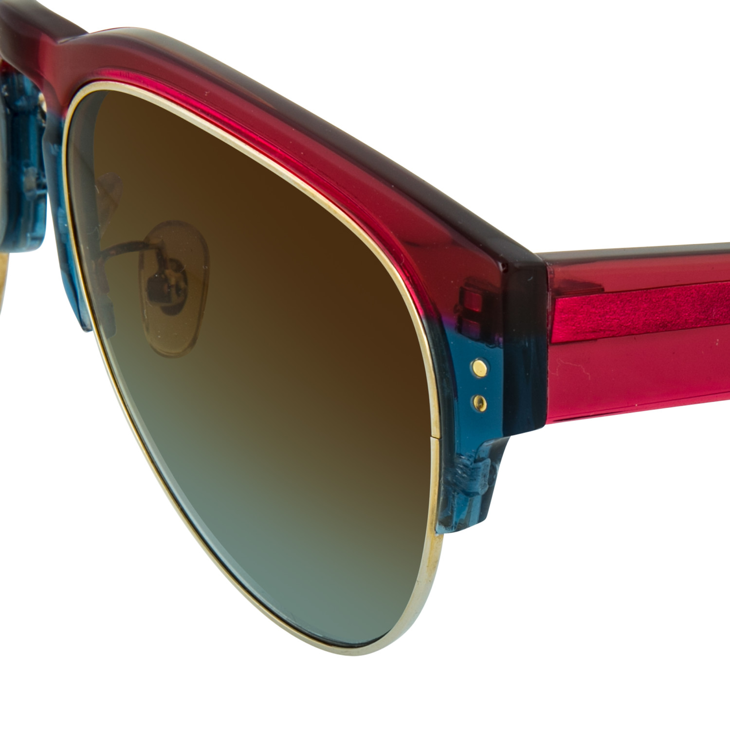 Women's 25C1 Sunglasses // Maroon + Navy + Blue Gray Gradient Erdem