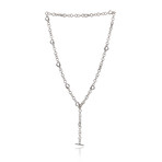 Crivelli 18k White Gold Drop Necklace