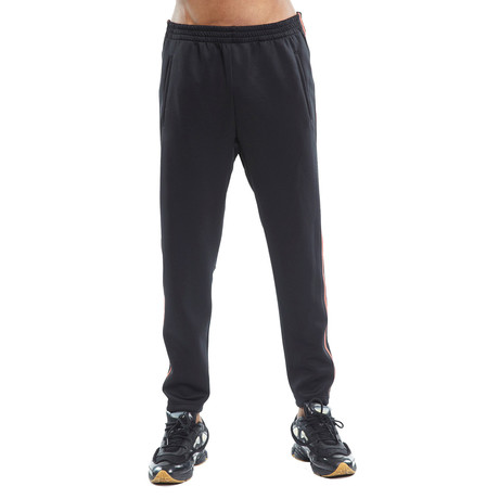 Striped Snap Track Pant // Black (S)