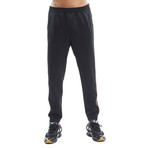 Striped Snap Track Pant // Black (L)