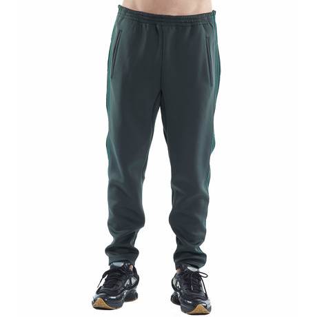 Striped Snap Track Pant // Green (S)