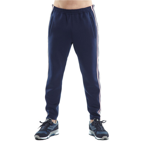 Striped Snap Track Pant // Navy (S)