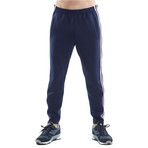 Striped Snap Track Pant // Navy (L)