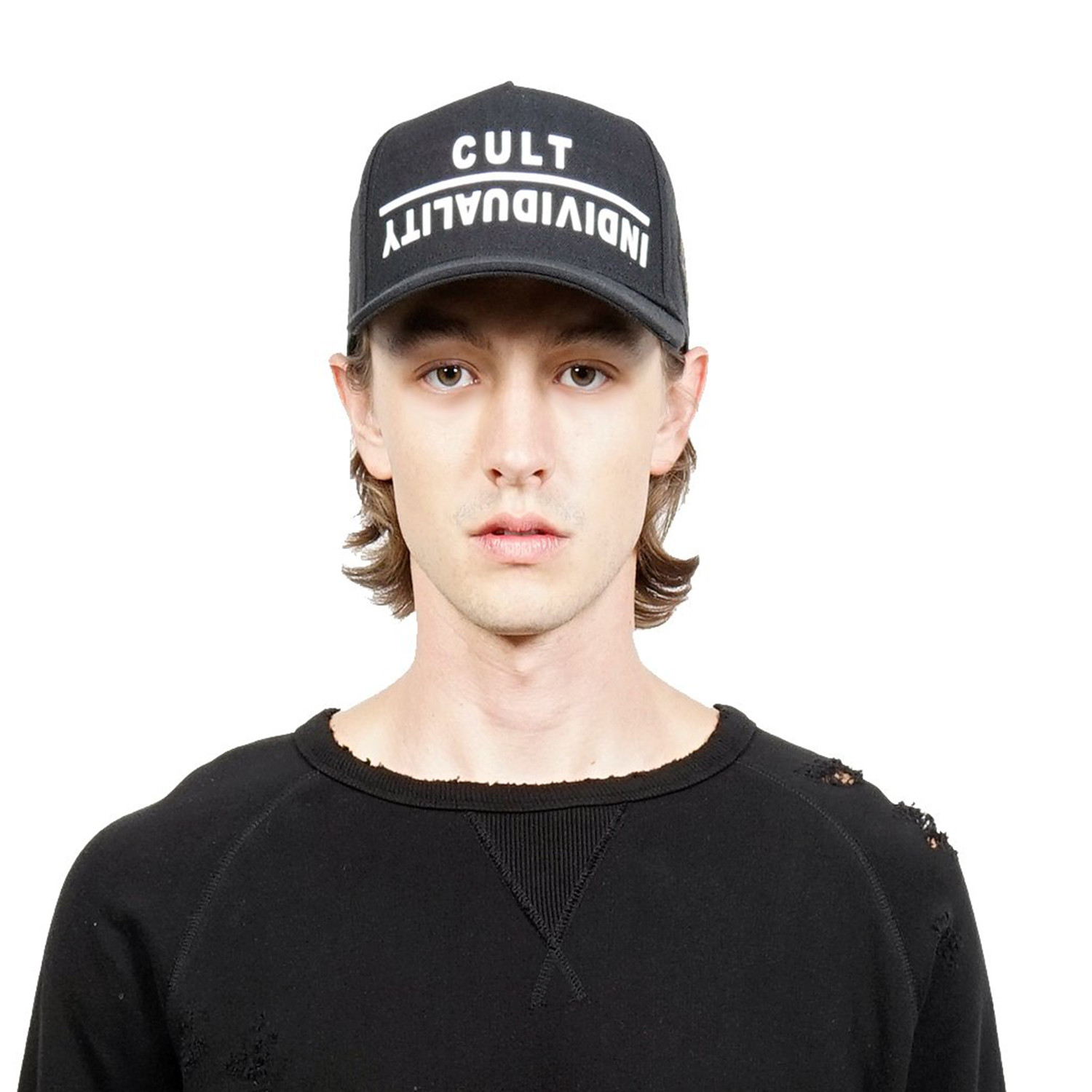 Curved Brim Upside Down Logo Hat (Charcoal) - Cult of Individuality ...